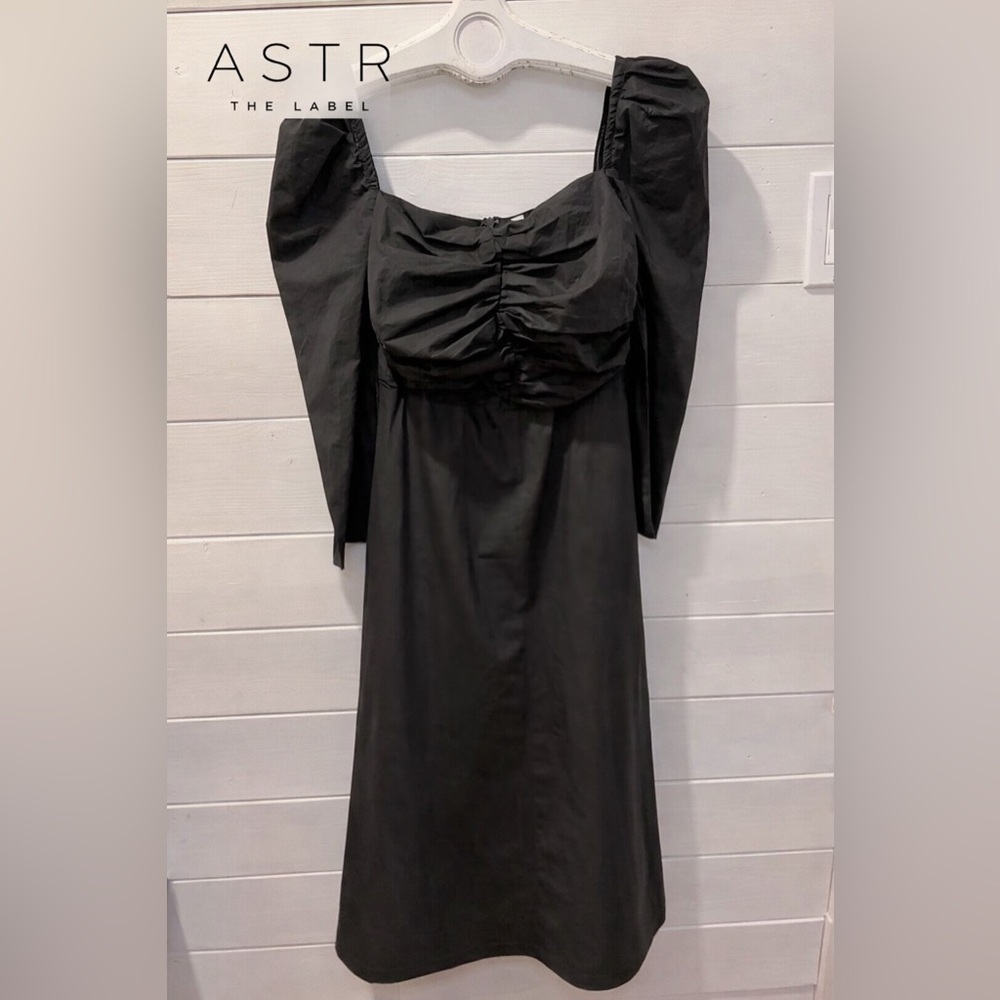 ASTR The Label black midi dress, size M.